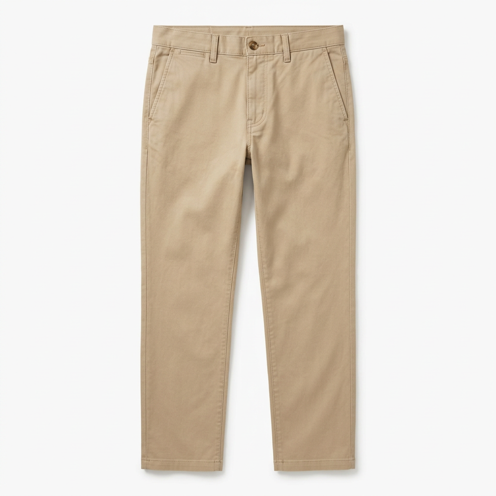 Sand straight-leg chino pants, front view